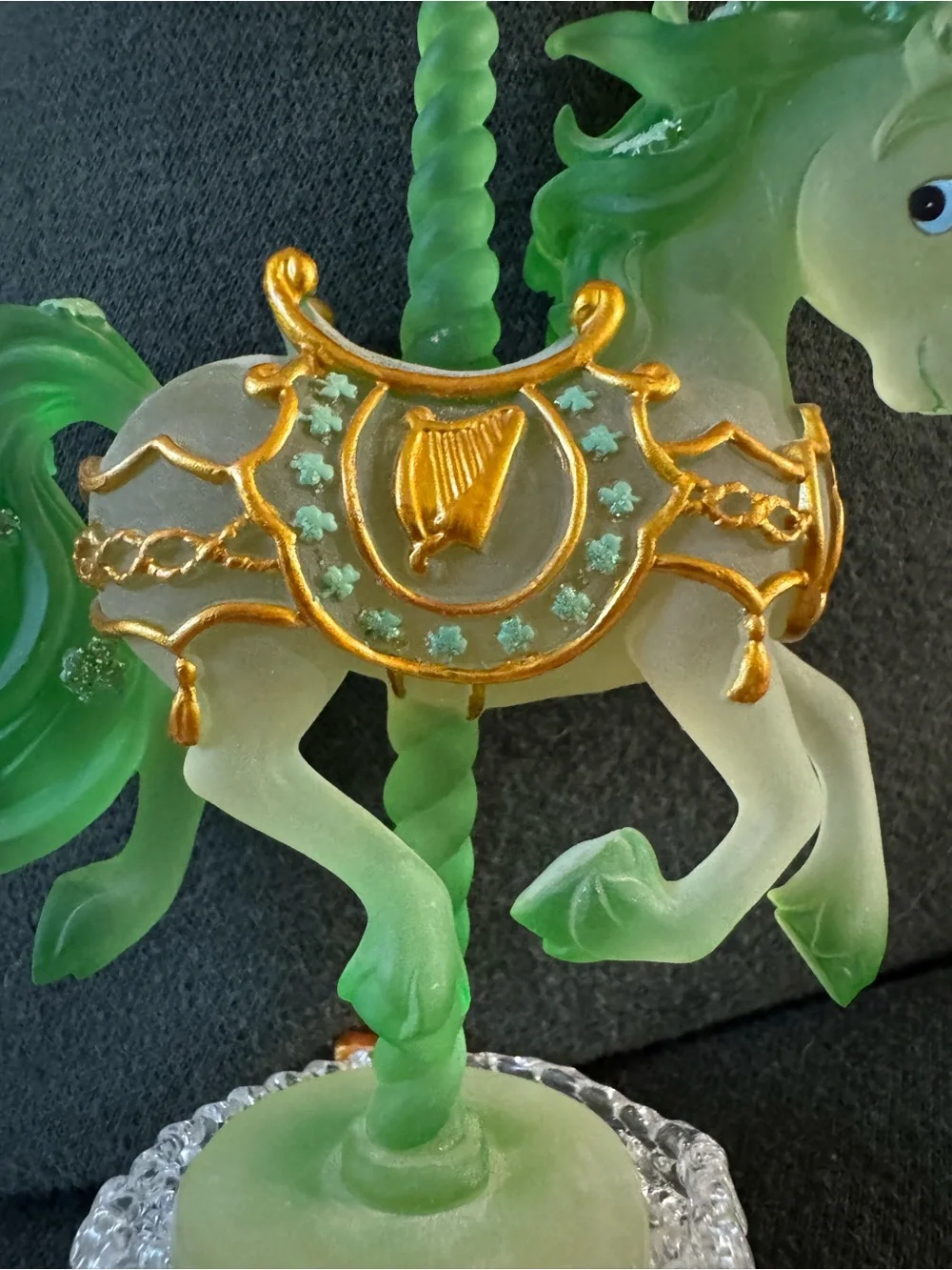 Rare-Irish luck of the Irish Unicorn Carousel Collection by Hamilton Collection